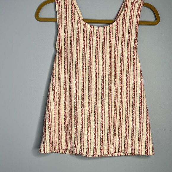 Madewell Boucle Striped Tank Top Criss Cross Back Medium - Picture 3 of 8